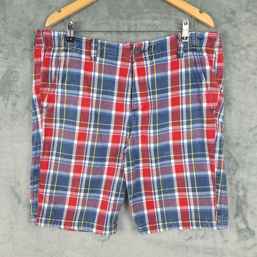 Abercrombie & Fitch Shorts Mens 36 Plaid Preppy Frat Skater Classic Academia